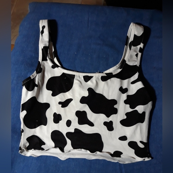 Cow print crop top - Picture 4 of 4